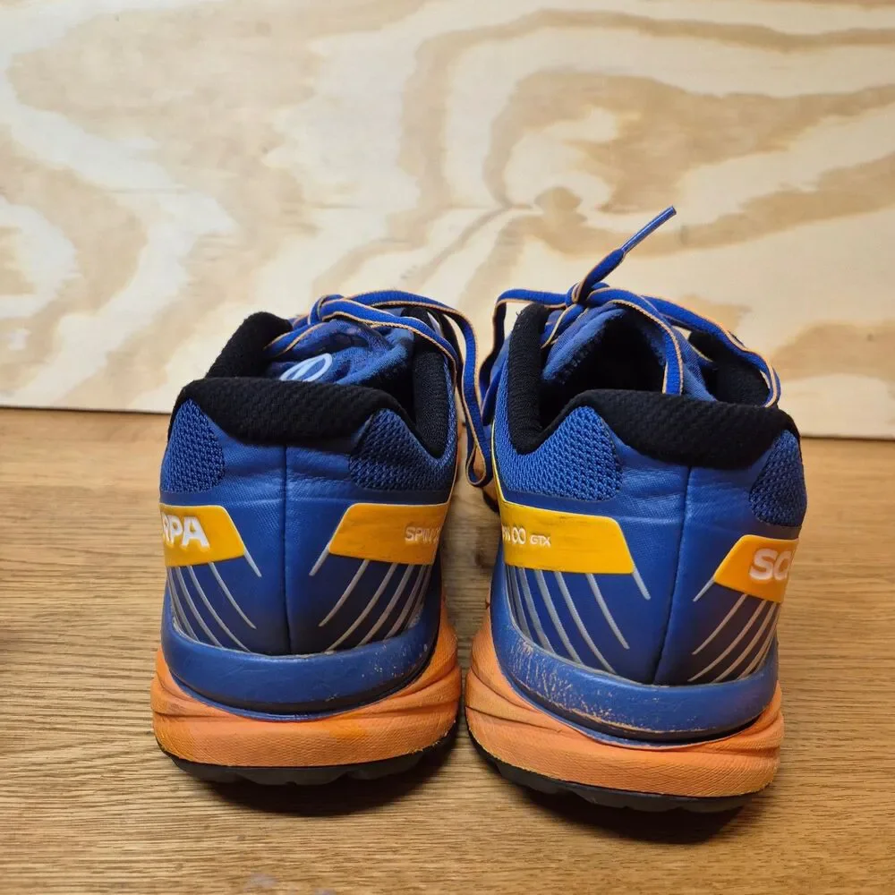 SCARPA Spin Infinity GTX Men's Trail Running Shoes Blue Orange EU 44 US 10